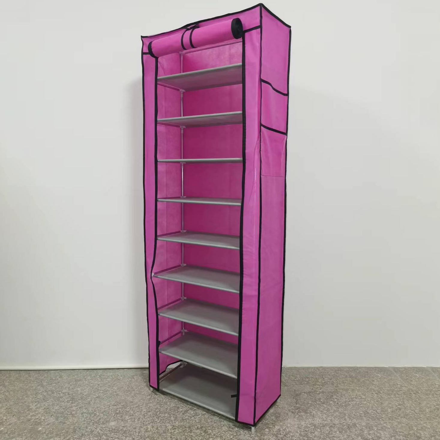 98 tube shoe rack multi-layer simple household assembled shoe cabinet modern simple doorway shoe rack economical dormitory dust-proof rack
