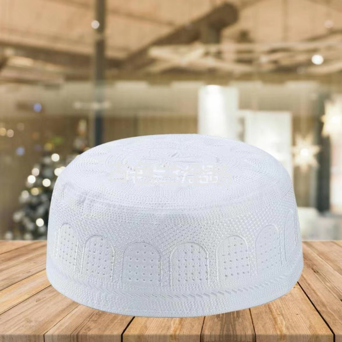 Cross-border supply embroidery hat computer embroidery hat white cap men's ethnic hat wholesale