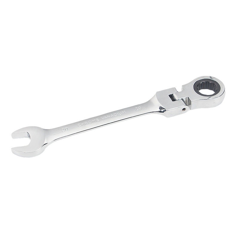 Moveable head dual-purpose open-ended ring ratchet wrench multifunctional fast shaking head mirror wrench full set of spot wholesale