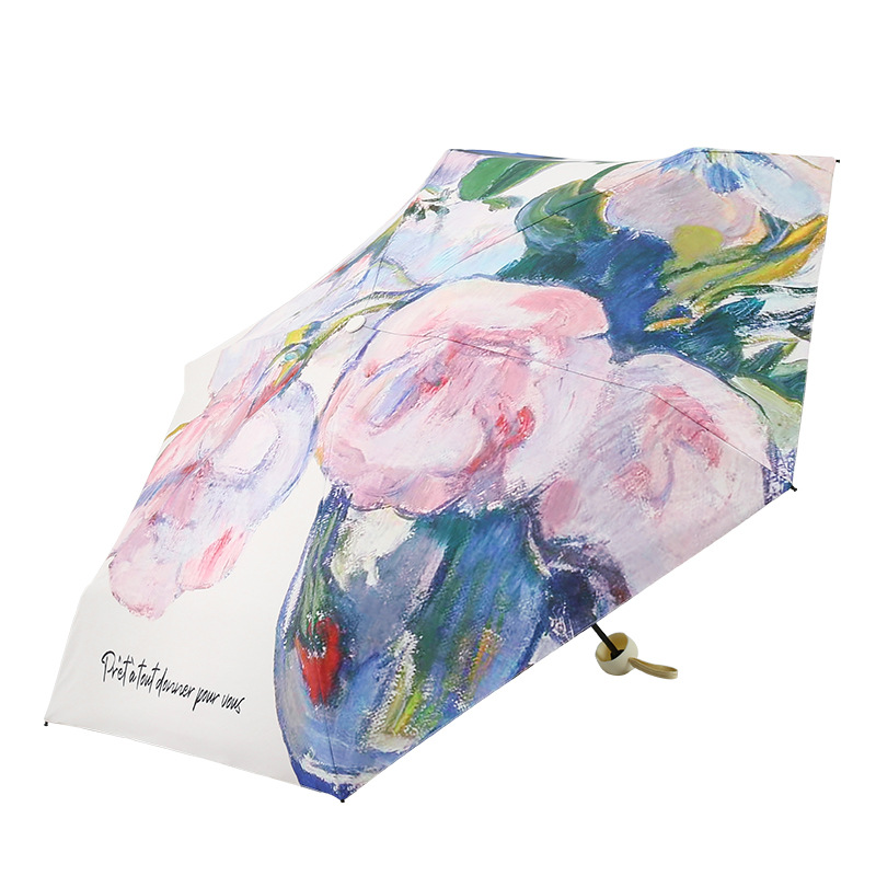 Mini Pocket Cute Color Folding Umbrella Black Rubber Anti-UV Sunscreen Sunshade Umbrella Sunshade Umbrella Sunrain Umbrella