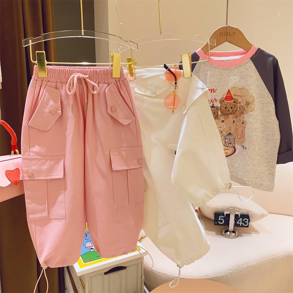 Children's pants 2023 new Korean style loose sports overalls Spring and Autumn New girls' casual fashion pants fashion