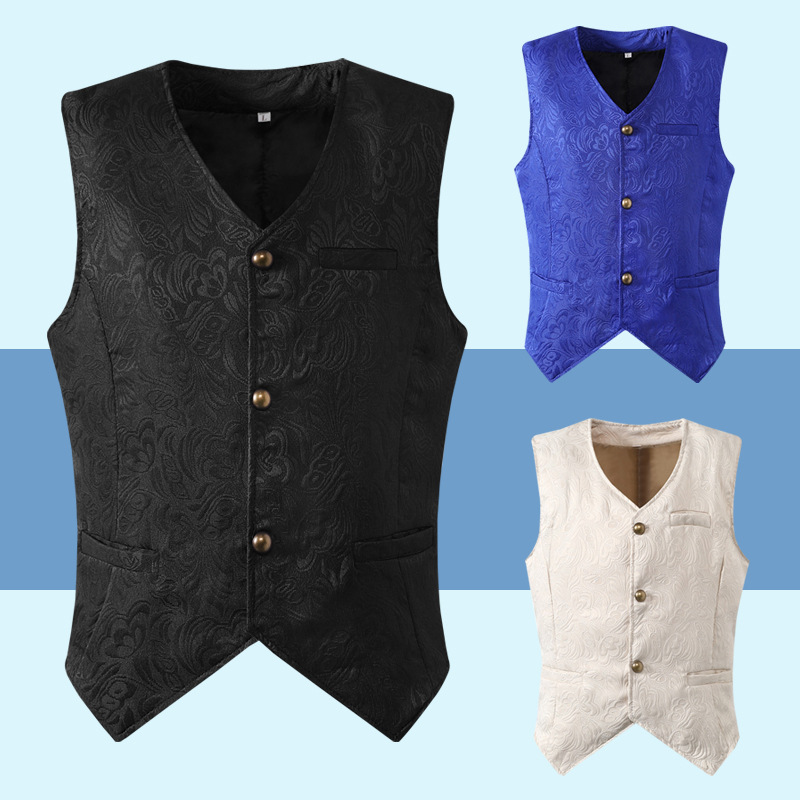 2019 Amazon wish Mens Medieval Costume Retro Men's Short Vest Halloween Costume