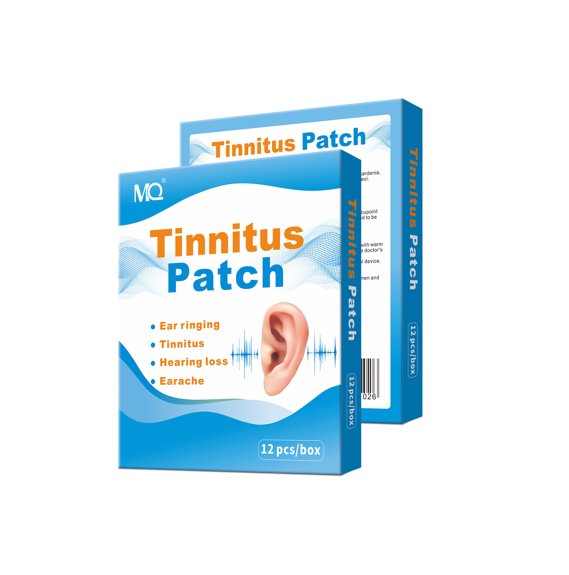 MQ Tinnitus patch ear stickers English AliExpress Amazon cross-border 12 stickers/bag box one-piece delivery