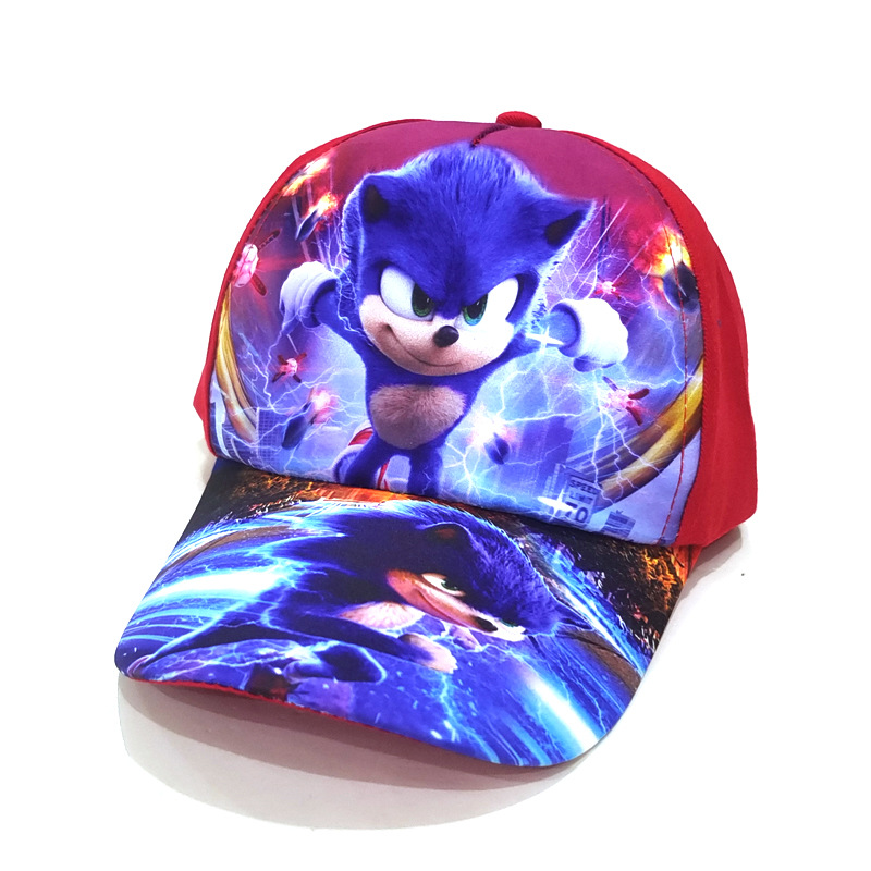 Cross Border Hedgehog Sonic Children's Baseball Cap Student Anime Cartoon Cap Sonic Kid Kids Sun Hat