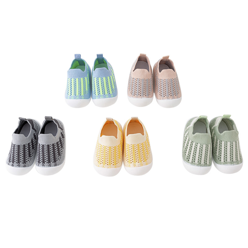 Baby Toddler Shoes Non-slip Soft Bottom Baby Shoes Breathable Socks Shoes Slip-on Men's and Women's Shoes Spring and Summer Shoes and Socks