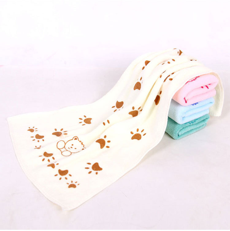 Wholesale towel cartoon printed towel 240g fine fiber children's towel 25*50 kindergarten gift towel saliva