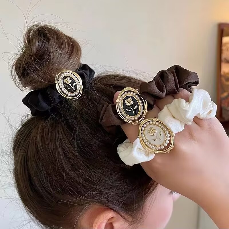Temperament Sweet Large Intestine Hair Ring Head Rope Girl's High-grade Square Style Hair Ring Super Fairy Princess All-match Hair Accessories