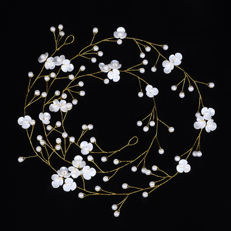 New 1 m Long Resin Flower Headband Bridal Headwear Cross-border Wholesale Headwear Handmade Hair Accessories