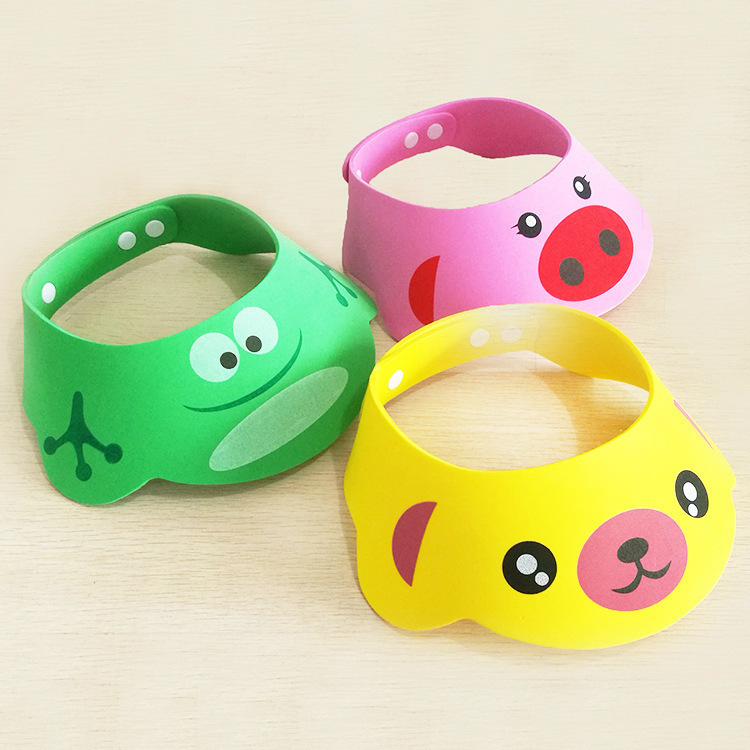 Children's shower cap baby shampoo cap baby goldfish shampoo cap protective cap adjustable Bath Shampoo earmuffs cap