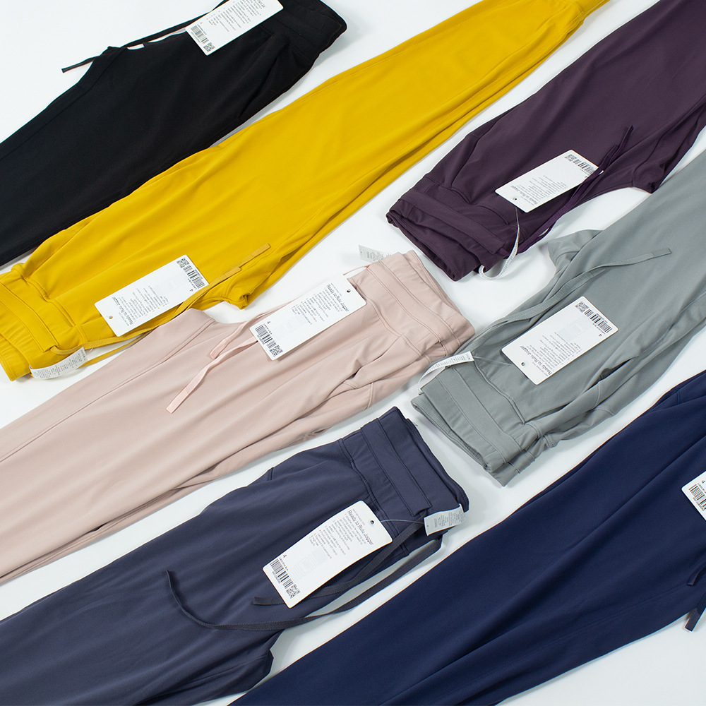 Spring and Autumn New Yoga Clothing Women's Drawstring Elastic High Waist Leg Jogging Pants Women's Sports Fitness Casual Trousers