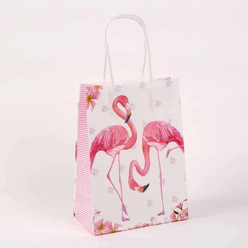 Flamingo Direct Supply Portable Kraft Paper Bag Authoritarian Advertising Gift Shopping Bag High-end Business Paper Bag Wholesale