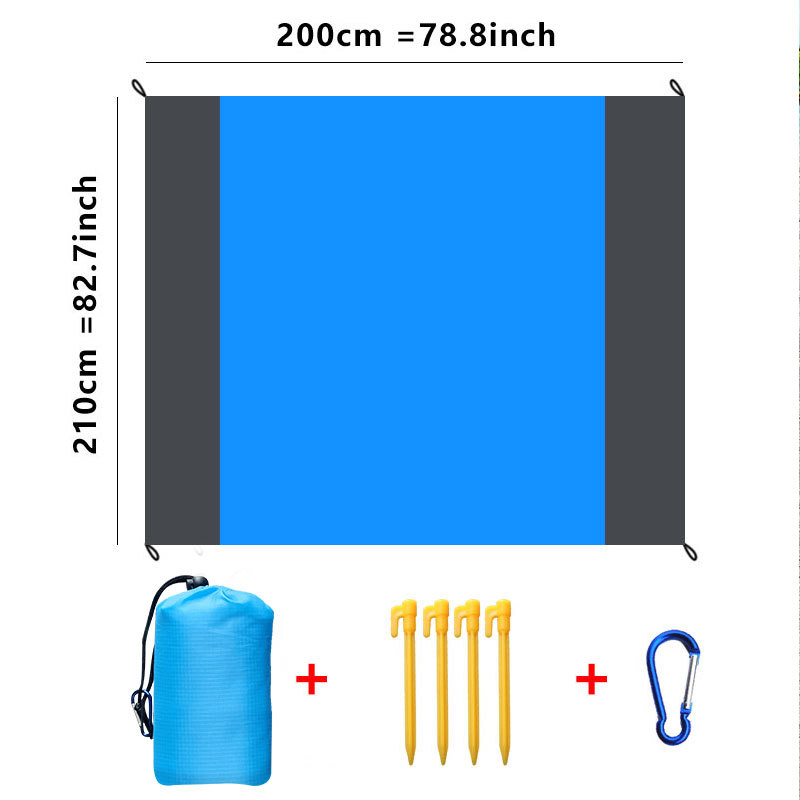Spot Outdoor Camping Picnic Mat Waterproof Foldable Pocket Beach Mat Polyester Plaid Beach Camping Mat