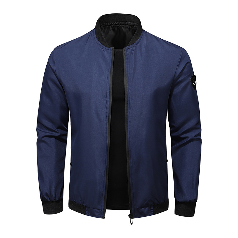 New cross-border foreign trade casual jacket men's Amazon factory direct spring and autumn casual solid color men's jacket men