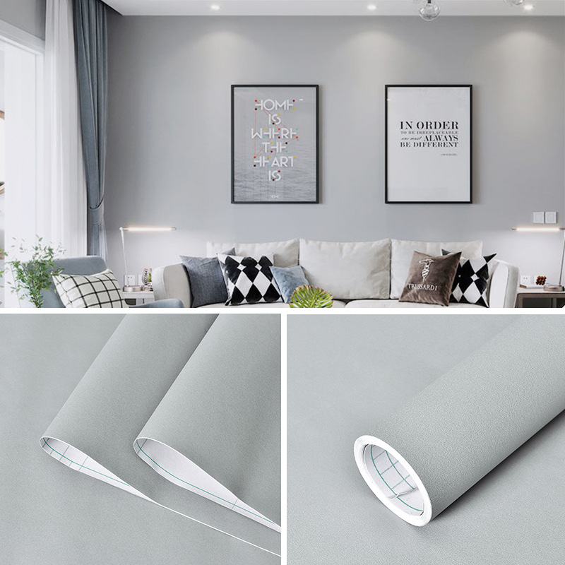Thickened self-adhesive simple solid color wallpaper kindergarten children's room wallpaper decoration renovation waterproof moisture-proof wall stickers wholesale