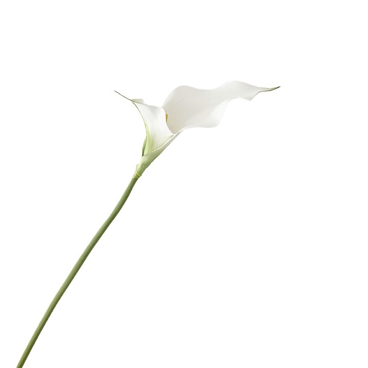Light luxury artificial flower single Taro EVA niche retro double core Calla Lily photography props decorative floral art