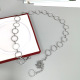 Silver ring waist chain
