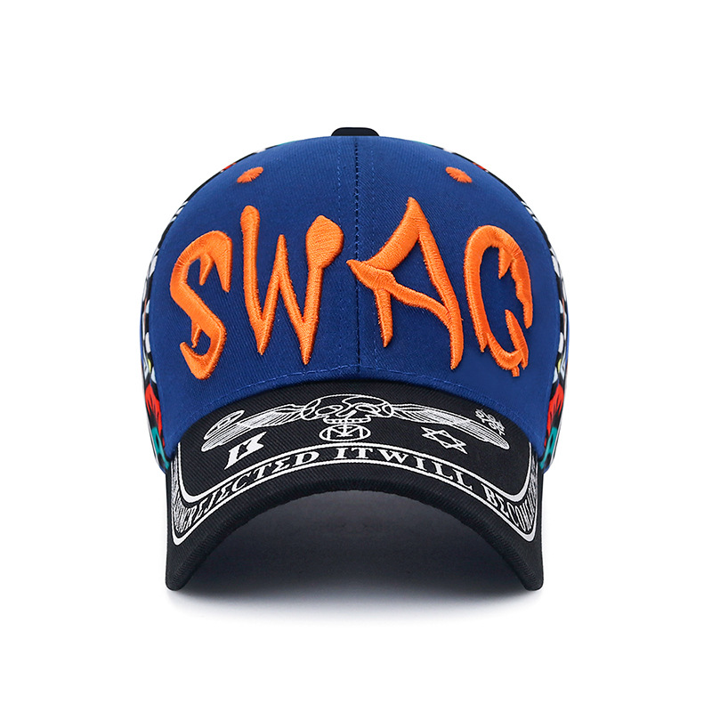 New Printed Hat Women's Spring Korean Baseball Cap Casual Fashion Letter Embroidered Outdoor Sunscreen Hat