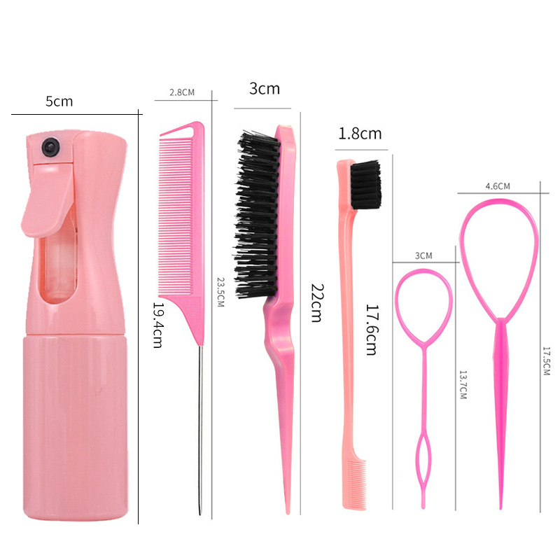 Cross-border wholesale hairdressing tool set hairline comb makeup comb high-pressure continuous spray watering can hair styling