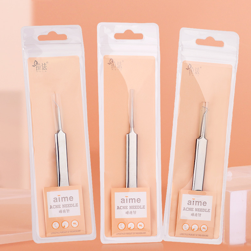 Rafael stainless steel blackhead acne clip acne squeeze acne needle elbow straight mouth acne cells beauty LS-18763