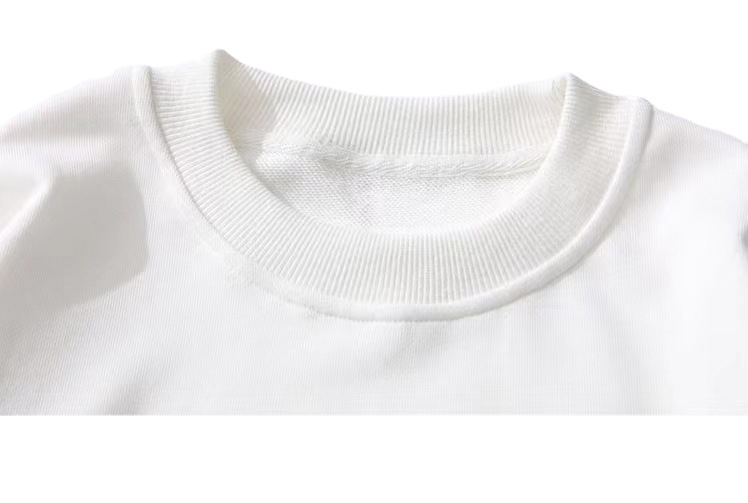 2022 autumn and winter new cotton terry cotton sweater loose plus size solid color Korean men's and women's long sleeve bottoming shirt