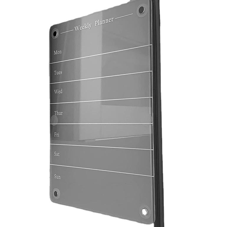 Factory spot weekly meal planner magnetic acrylic board refrigerator acrylic magnetic dry erase message board