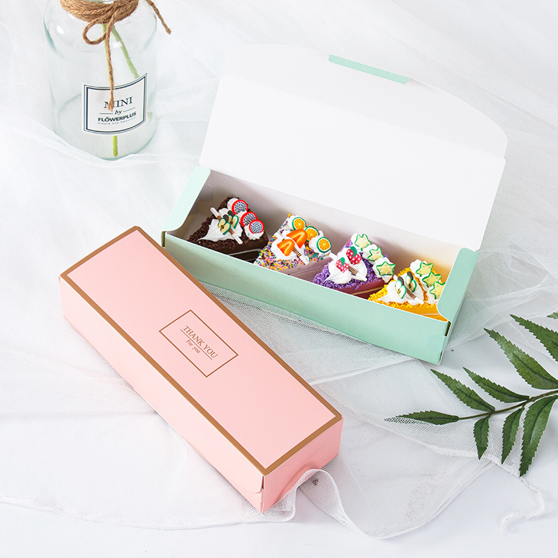 Color bronzing strip snowflake crisp packaging gift box 80g souffle baking box beef biscuit pastry box