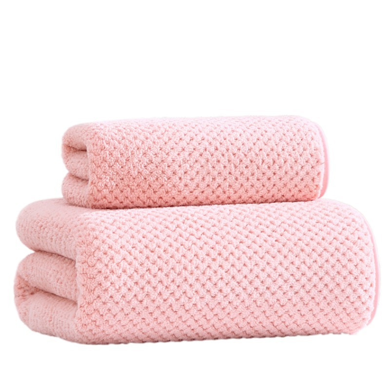 New household extra large thick bath towel face towel coral velvet pineapple Plaid adult quick-drying absorbent bath towel wholesale
