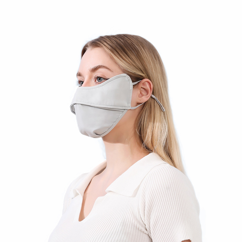 Summer Women's Sunscreen Ice Silk Mask Outdoor Riding Breathable Nylon UV Protection Eye Corner Mask Face Gini