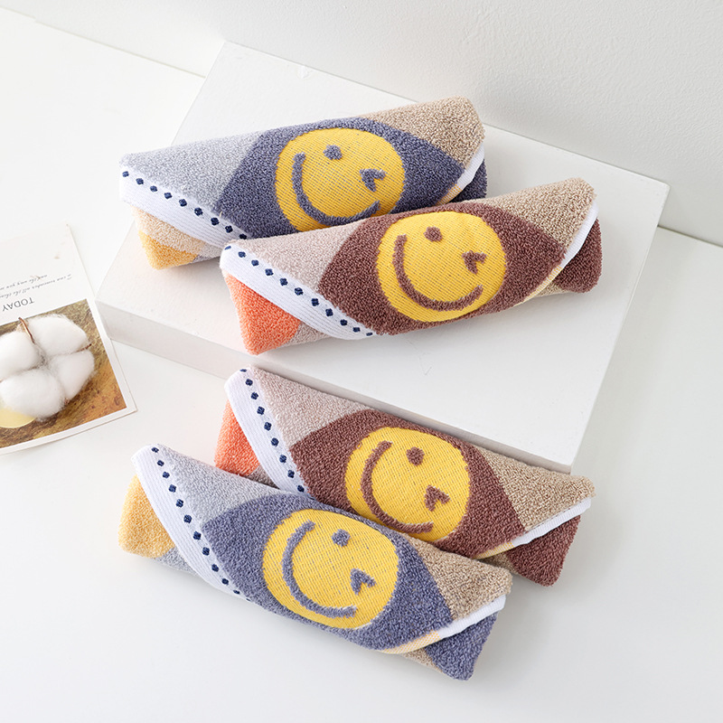 Cotton Hangable Small Square Household Hand Wipe Face Wipe Cotton Face Towel Soft Absorbent No Hair Drop Unisex