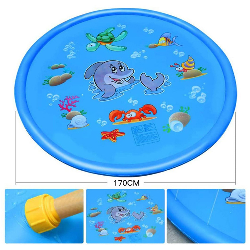 New Water Spray Mat Children's Water Play Toy Summer Outdoor Spray Pool Lawn Game Fountain Mat Sprinkler Mat Wholesale