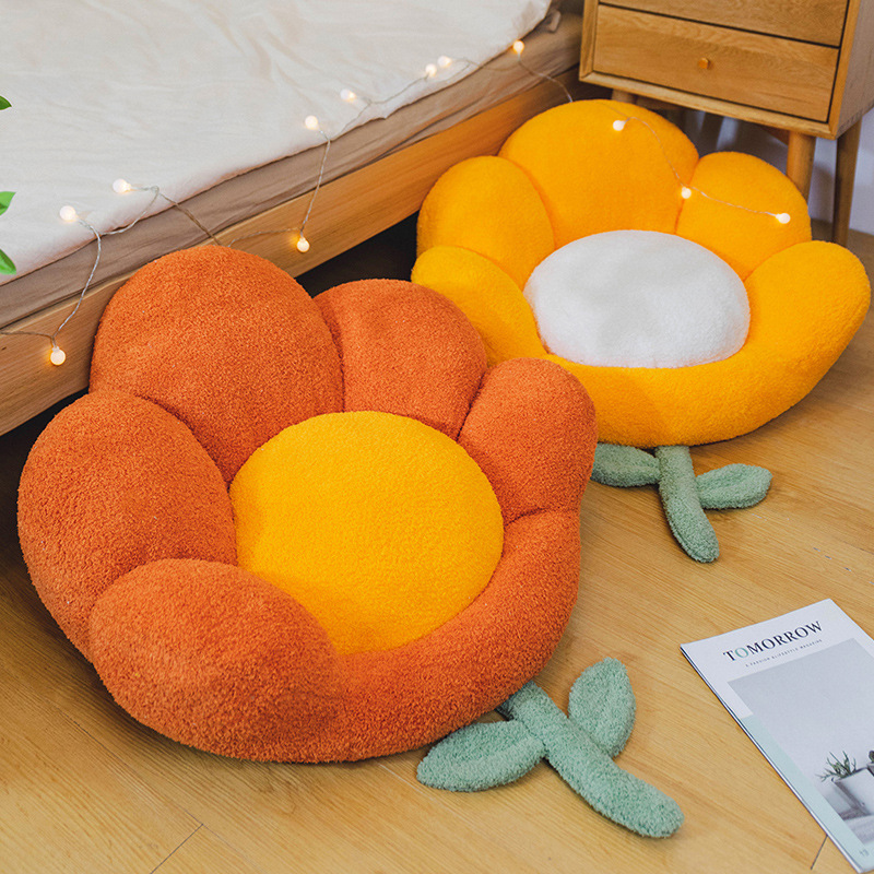Flower Cushion Futon Home Floor Lazy Person Sitting Pier Bedroom Tatami Bay Window Mat Floor Fat Mat Plush Winter