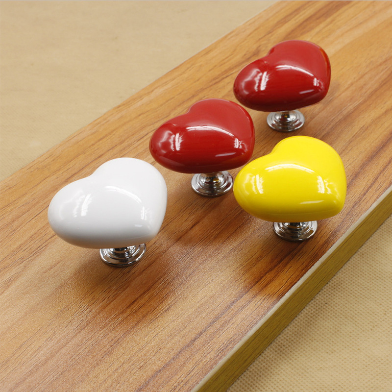 Color heart-shaped toilet press creative toilet toilet tank button auxiliary device fashion love button