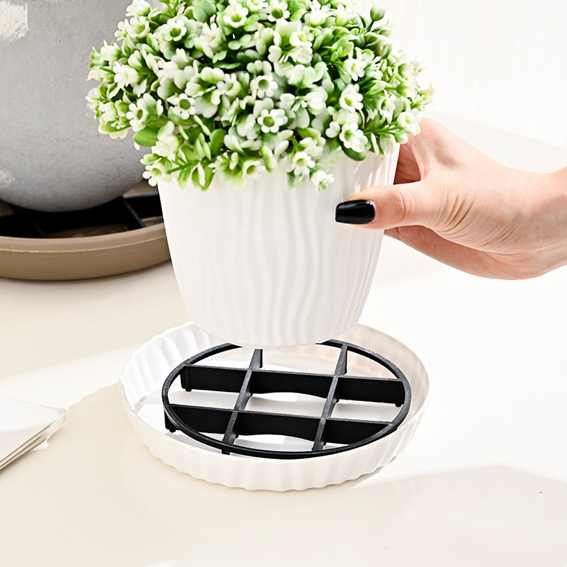 Round flower pot foot pot insulation bottom support plastic base bottom cushion support pot breathable anti-rot root