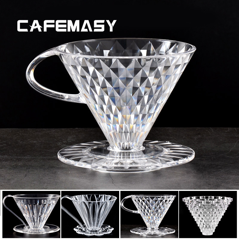 Coffee filter Cup V60 hand drip filter Cup resin drip cup brewing cup coffee matching appliance