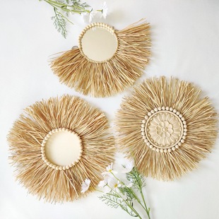 ins Nordic Style Raffia Handmade Creative Pendant Children's Clothing Shop Decorative Photography Props Home Background Wall Clothes