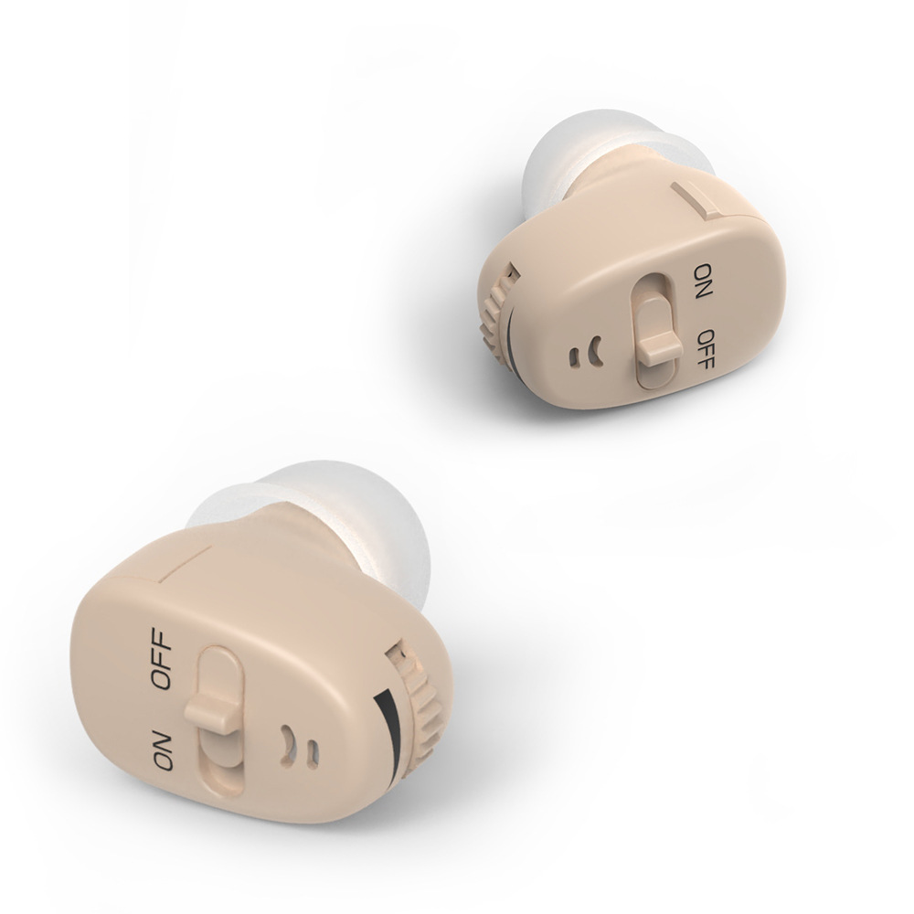 Cross-border compact in-ear hearing aid portable mini low-frequency noise reduction invisible battery in-ear hearing aid