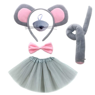 Cross-border supply Halloween animal headband cute little mouse ears wholesale children cartoon Gray Mouse headband