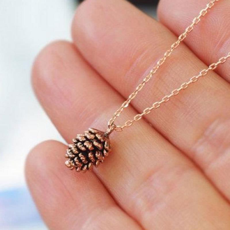 European and American Foreign Trade Cross-border Simple Necklace Personality Necklace Pine Neck Plant Specimen Necklace Amazon Popular Necklace