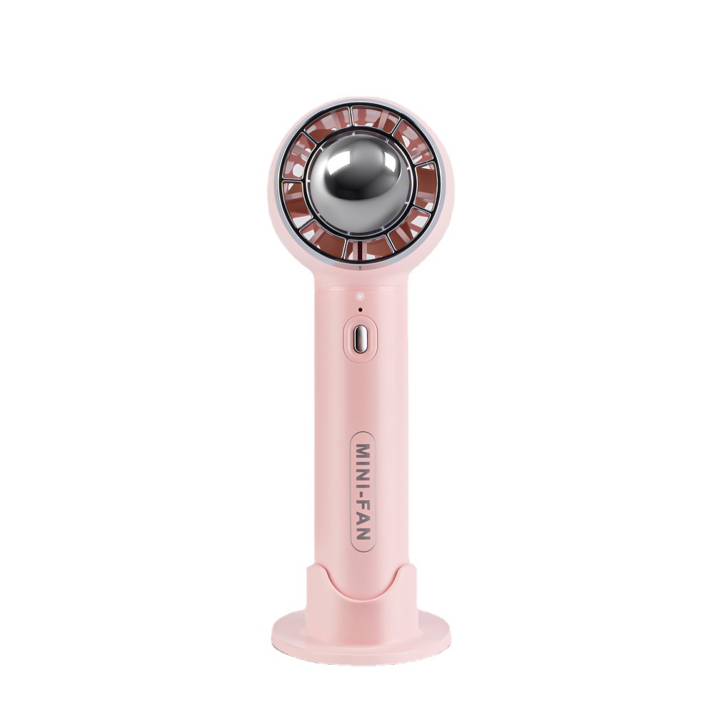 New hair dryer turbine mini fan usb charging portable mute student office lazy hand-held fan