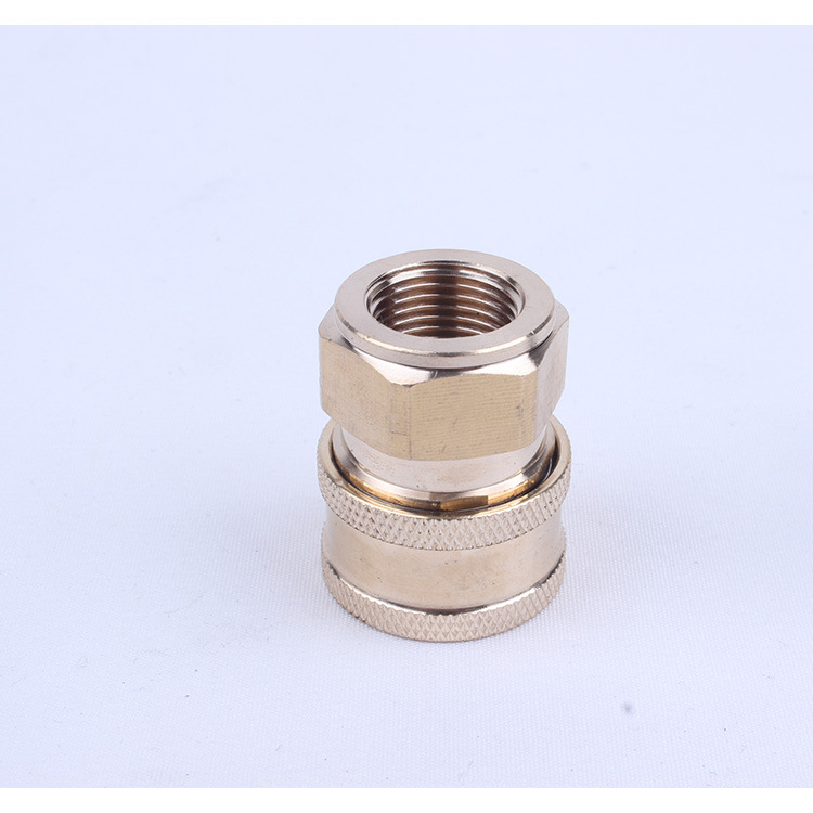 High-pressure car washing machine water quick loose joint quick plug 3/8 pure copper quick plug male head inner Wire 3/8 female head + male head