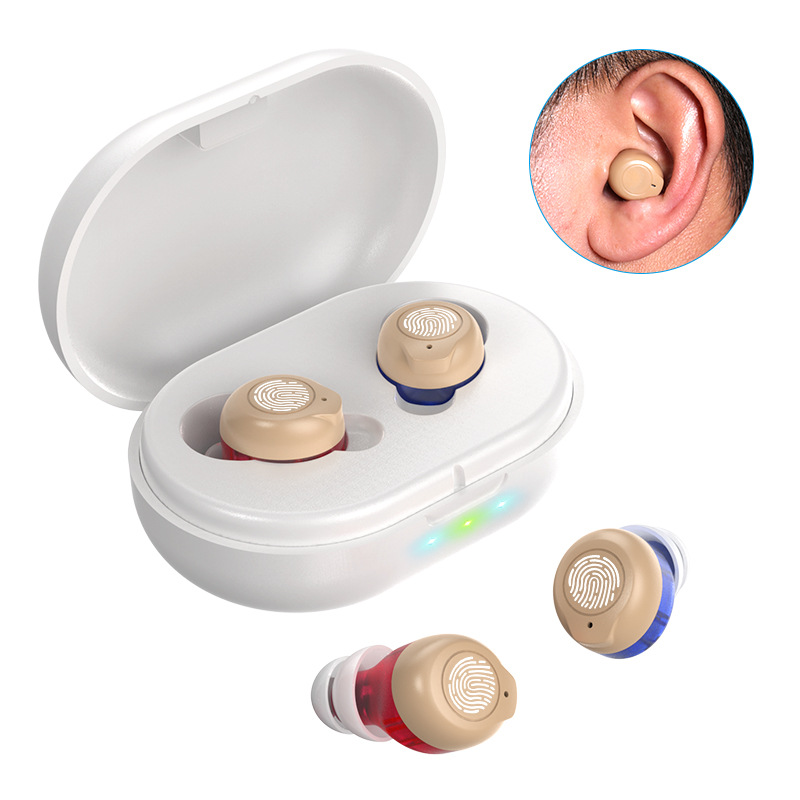Cross-border Bluetooth appearance hearing aids for the elderly and young people sound amplifier sound collector charging warehouse accessories wholesale