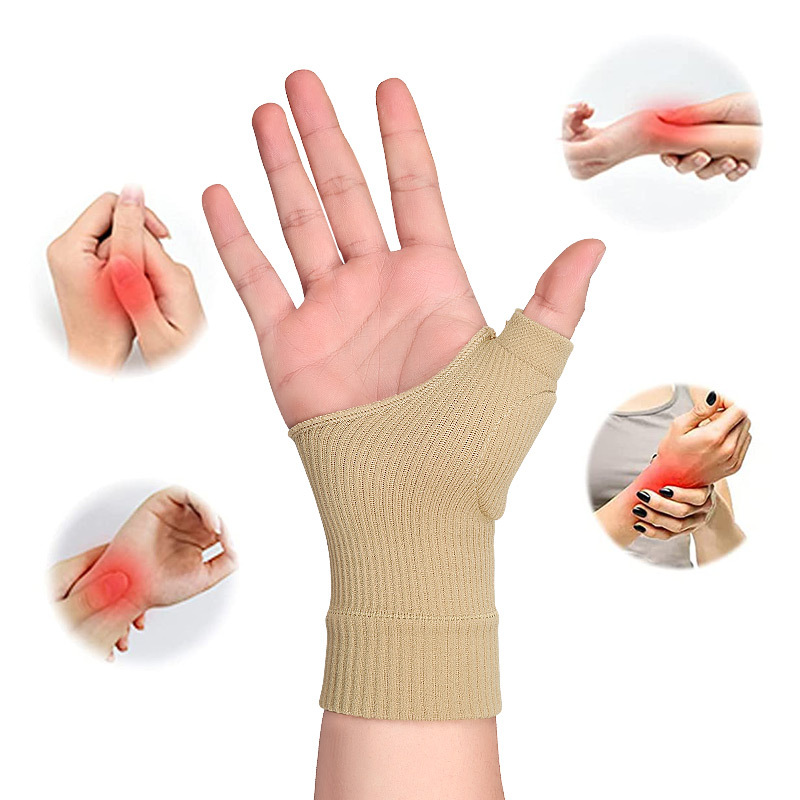 New Black Big Finger Compression Wrist Training Wrist Bracer Sports Breathable Computer Keyboard Hand Gloves