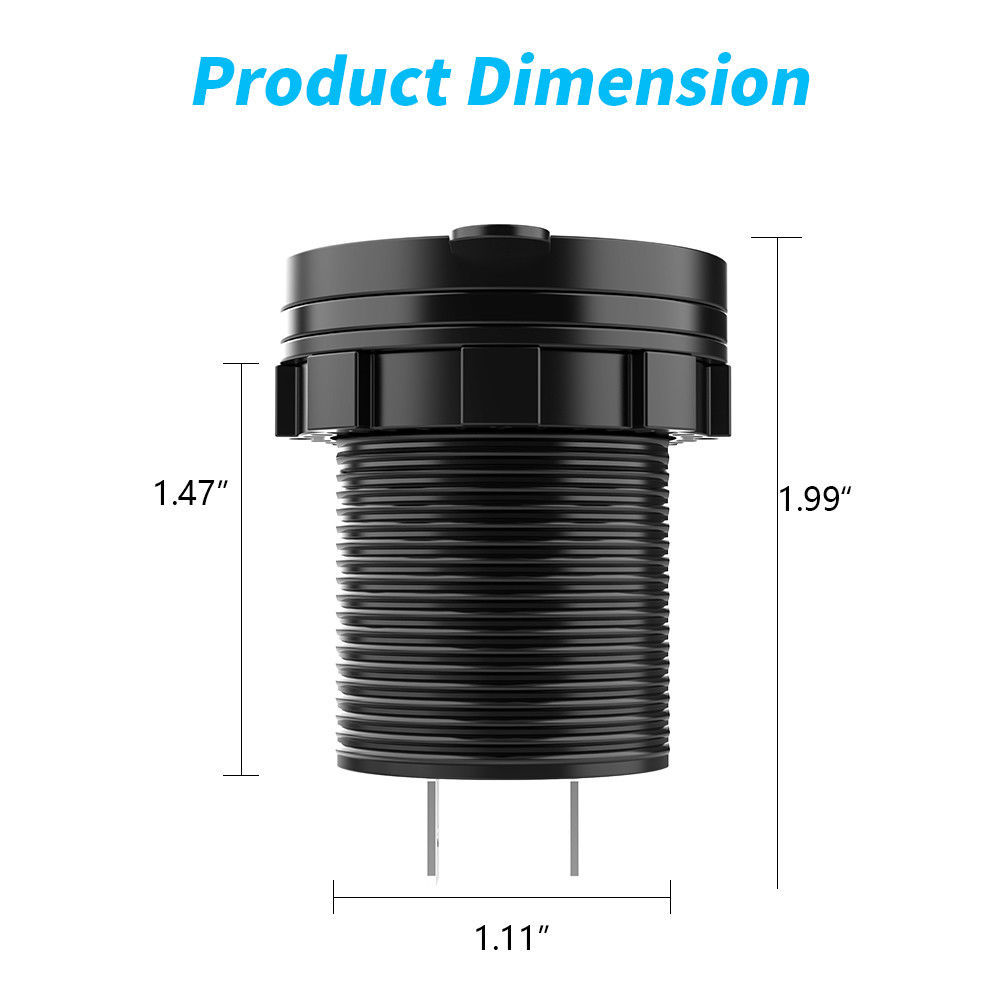 Car modification car charger QC3.0 with PD charging TYPE-C Port intelligent shunt USB charging