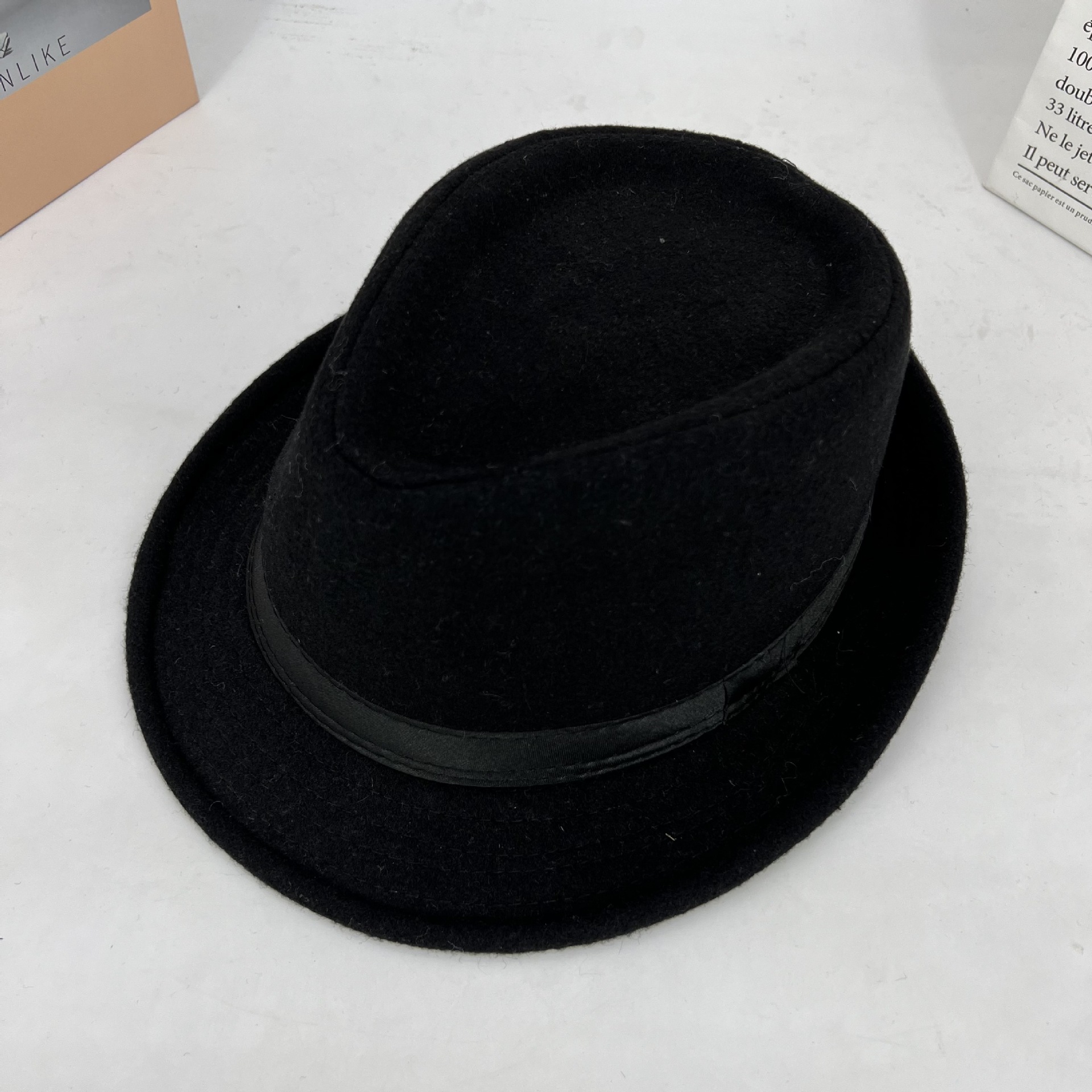 Factory wholesale top hat autumn and winter woolen dad hat grandpa hat middle-aged and elderly men's hat drama performance hat