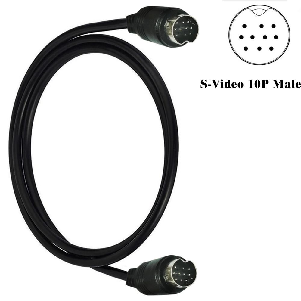 s-video 10Pin male and male butt connection line component Line S terminal mini DIN 10pin video equipment