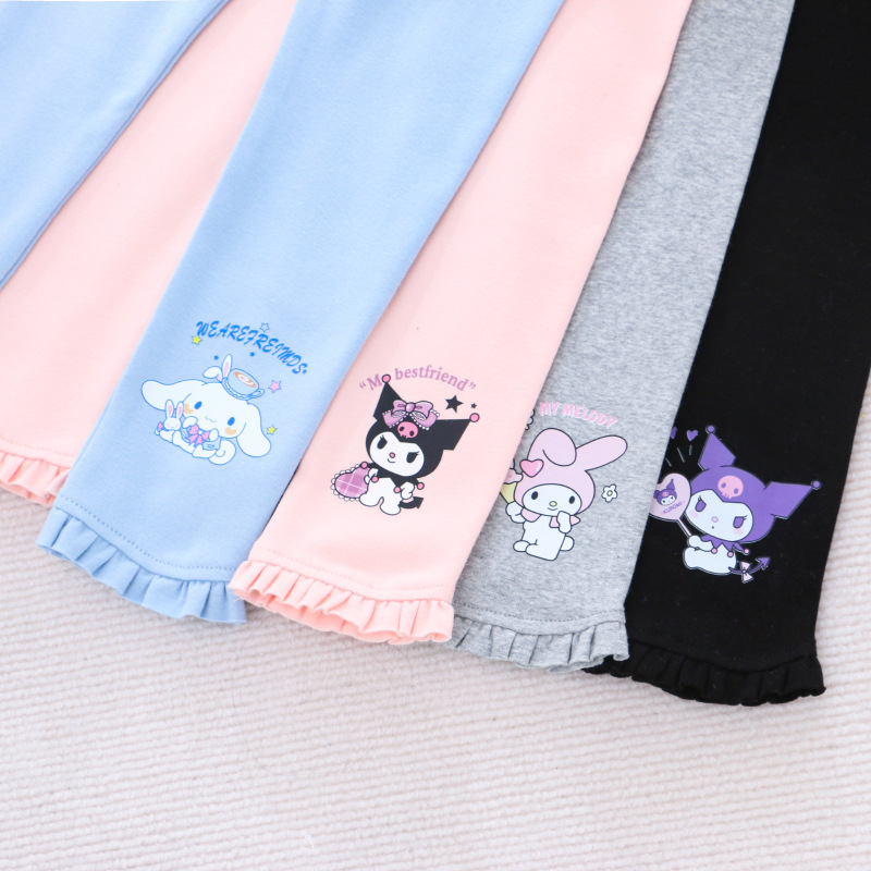 2023 girls' leggings autumn new children's pants stretch pants inner and outer wear coolomi one-piece delivery