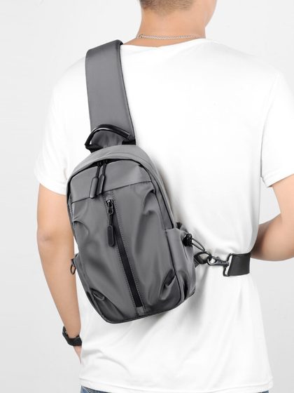 Cross-border New Korean-style Crossbody Bag Casual Multifunctional Chest Bag Outdoor Travel Sports Crossbody Bag Men's Chest Bag