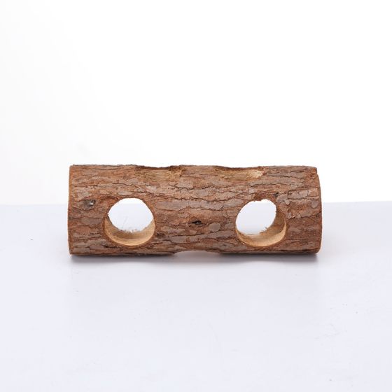 Amazon cross-border hot hamster solid wood pipe solid wood rabbit molar tree tube support one-piece delivery