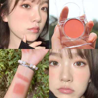 Colorful monochrome pink rouge blush 1855 nude makeup brightening repair three-dimensional high light delicate makeup Chinese products