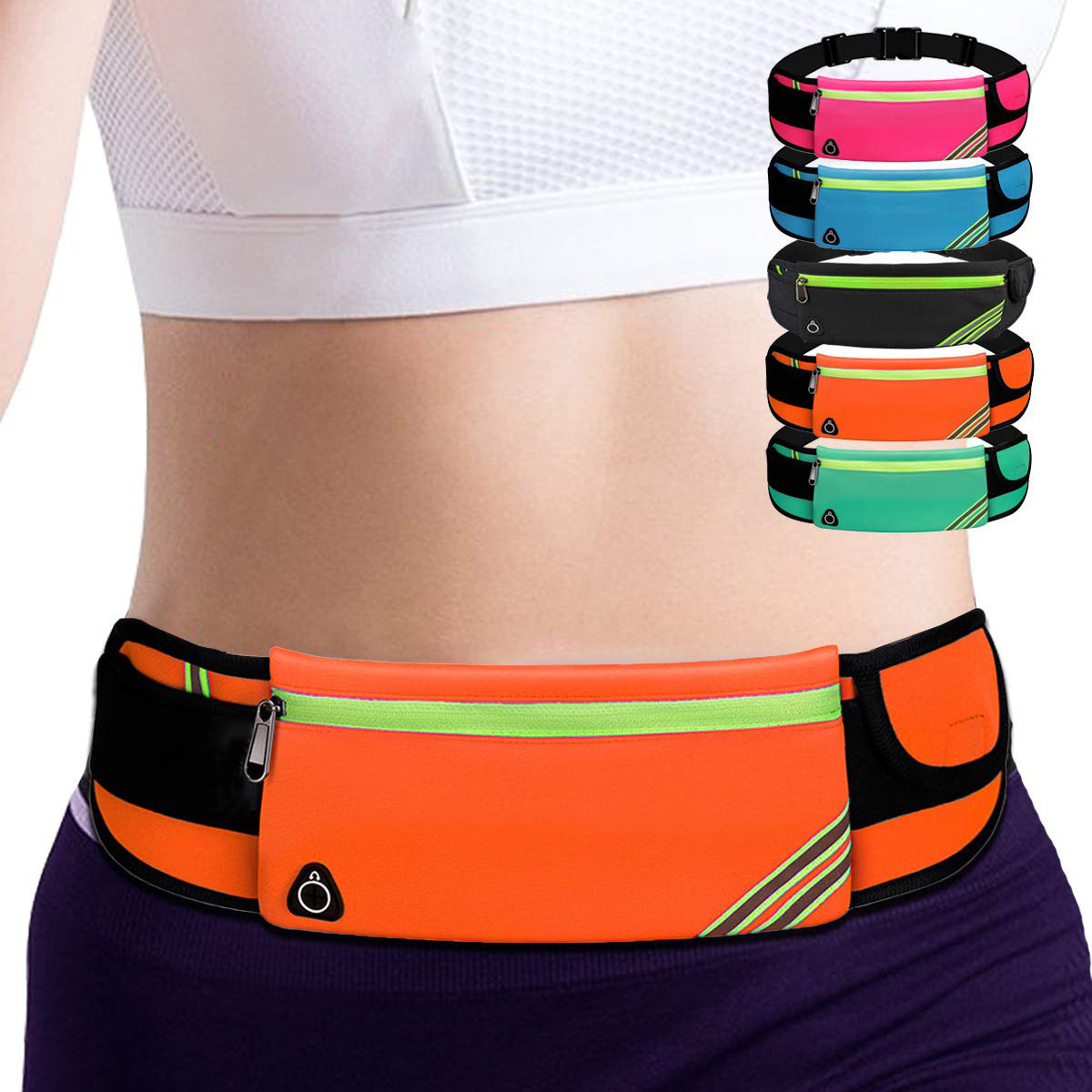 New Outdoor Fitness running waist bag multi-functional ultra-light small belt waterproof sports mobile phone storage waist bag wholesale